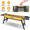 Multi-Function Portable Charcoal Grill with Prep Side Tables, Powder Coated Foldable BBQ for Camping Picnic RV Backyard Party