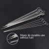 12 Inch Metal Kabob Skewers 30pcs, BBQ Skewers,Reusable Stainless Steel Barbecue Skewer Sticks for Grilling Kebob Meat Chicken Vegetable Appetiser